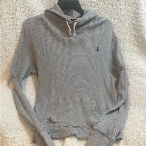 Ralph Lauren Gray Hooded Sweatshirt Classic Pullover